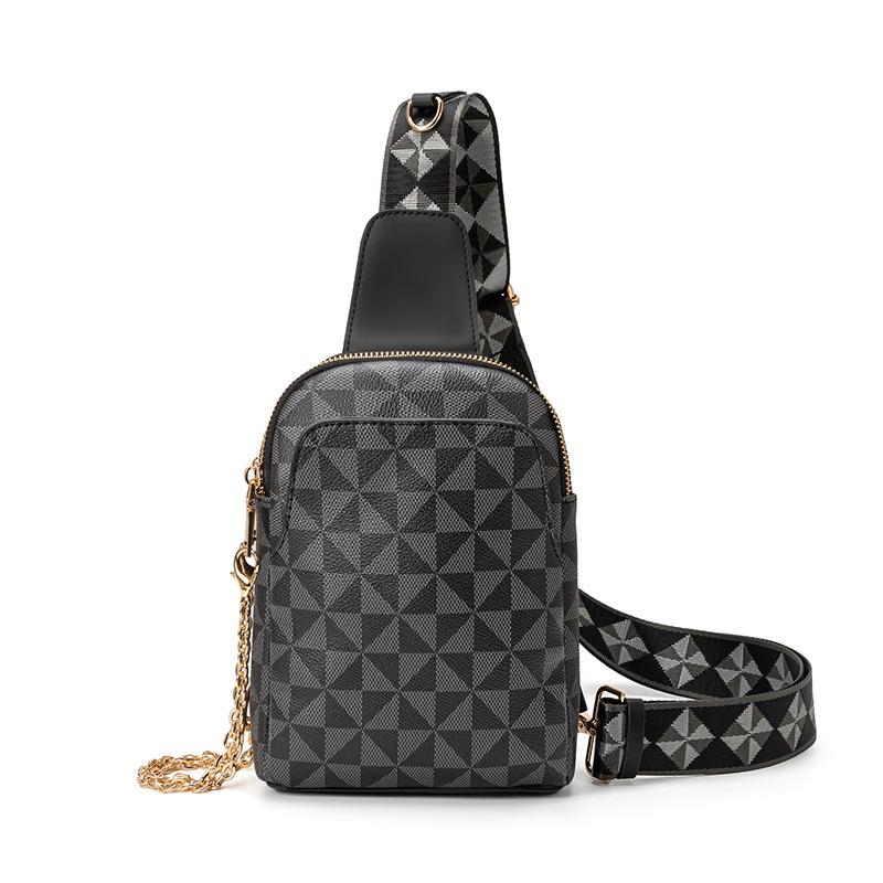 Women's Crossbody Bag Breast Bag Women's Printed Soft Leather Vintage Crossbody Outdoor Phone Bag