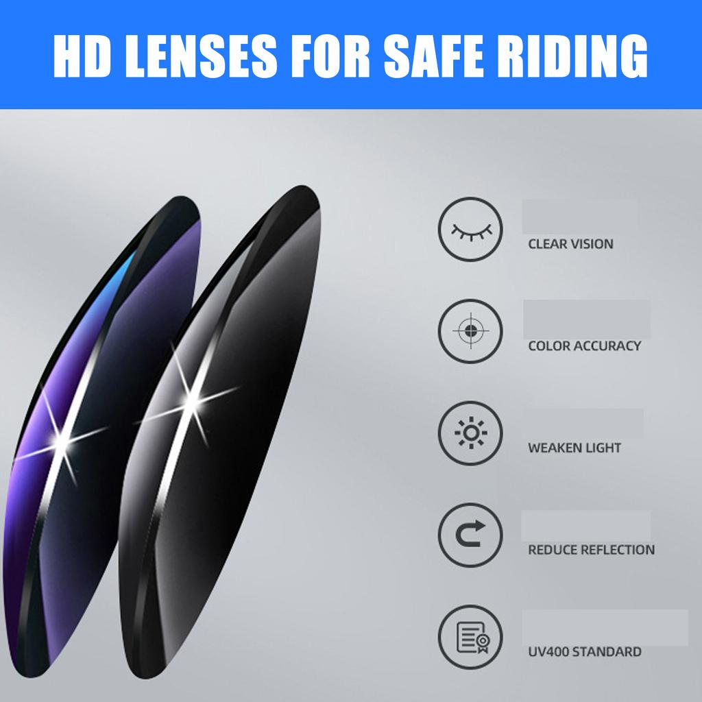 Men's Outdoor Sports Sunglasses Colored Filter Lightweight Sports Sunglasses for Cycling Running Fishing Activities