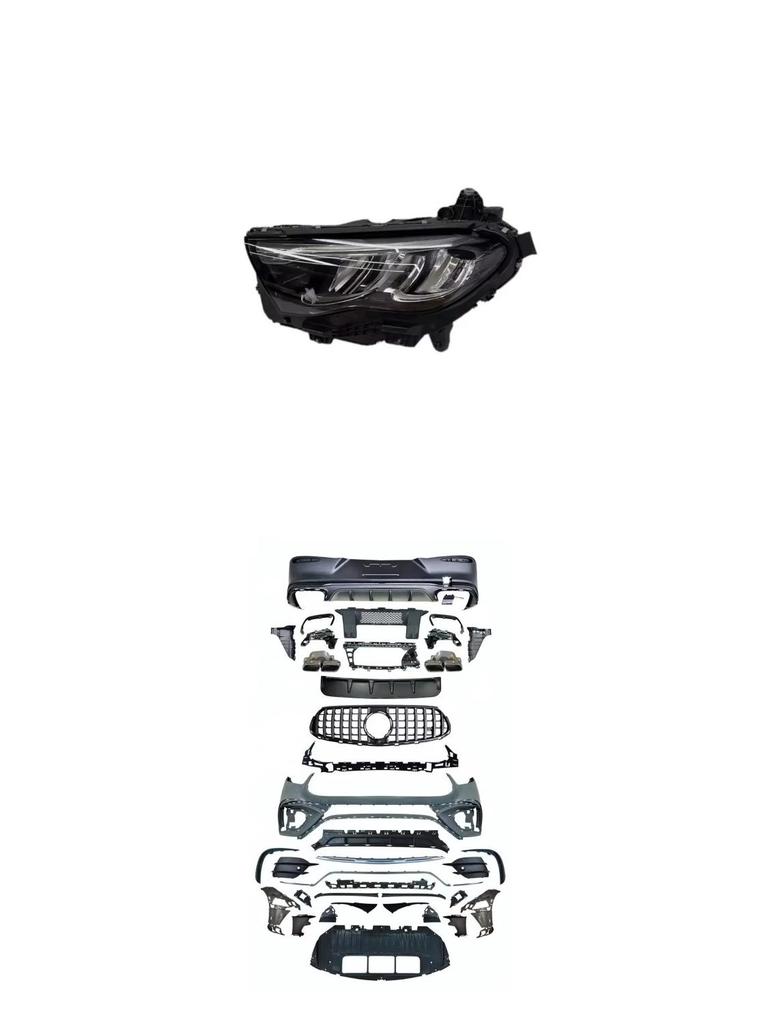 Mercedes-Benz C-Class W206/E-Class W214 Front Bumper Lower Bracket (Part #2065249900, #2065248000)