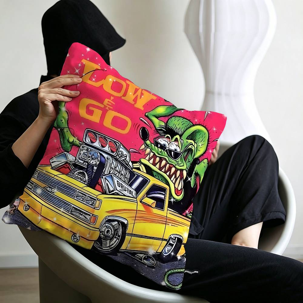 Cartoon Rat Fink pillow cover sofa cushion cover home room decoration children gift