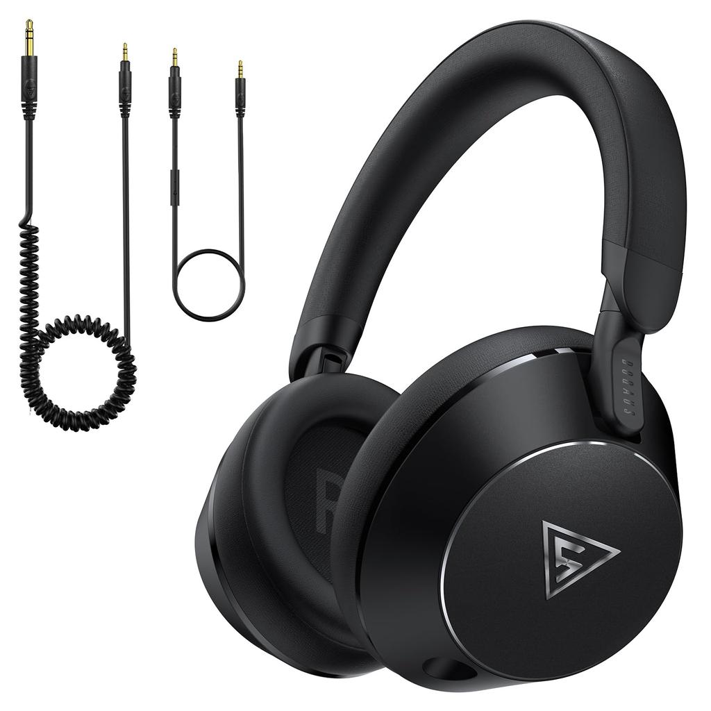 DOQAUS HANDY1 Wired Monitor Headphones with 50mm Compatible with Both and Music Sharing Gentle on the Includes Two for Music and Instrument Practice
