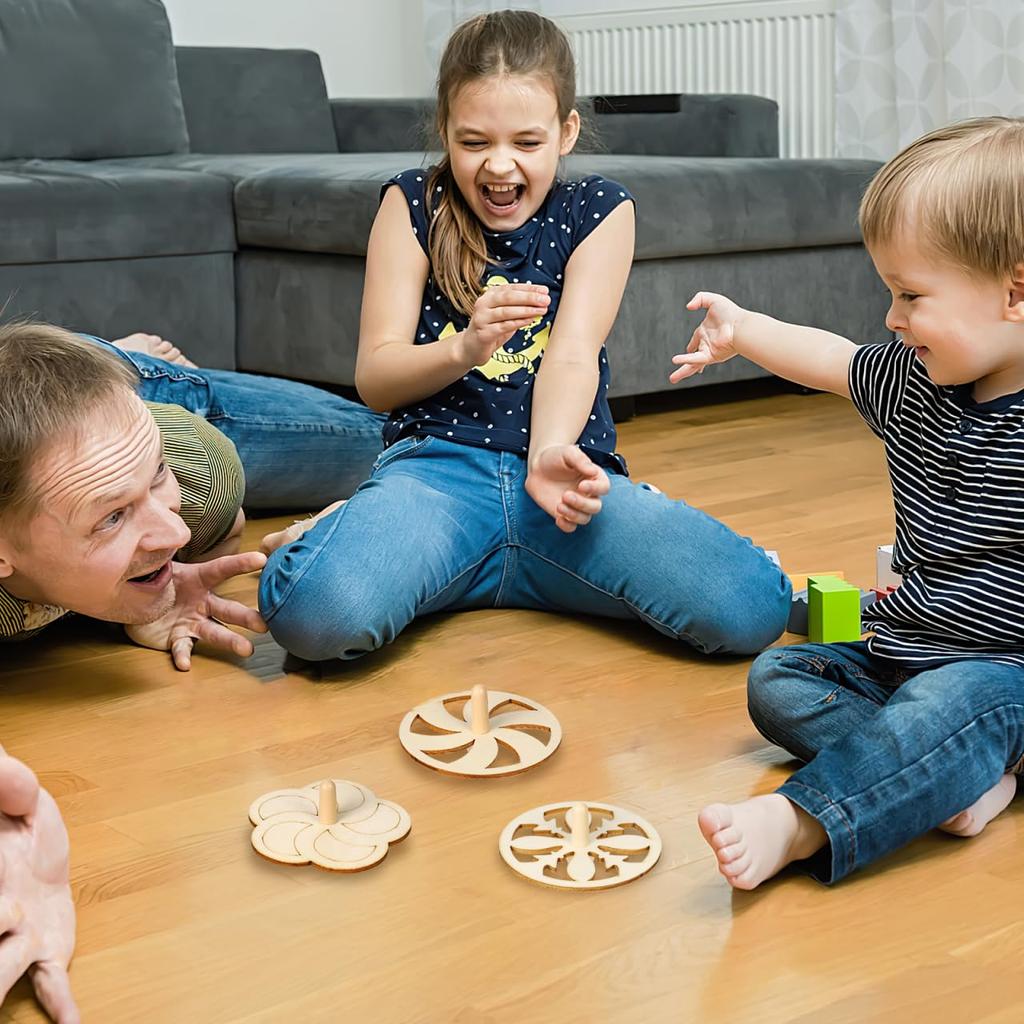 EXCEART Set of These Wooden Tops Can Be Traditional Fun Wooden Hand-Spinning Tops, Unpainted, 20. Hand-spinning Painted. DIY, Painting, Toy, Toy.