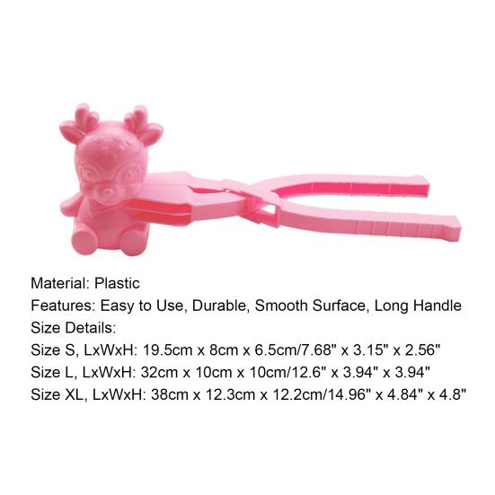 Schneeball-Maker mit langem Griff, einfach zu bedienen, Winter-Schneeball-Form für den Außenbereich, Schneekampf-Spielzeug für Geschenke