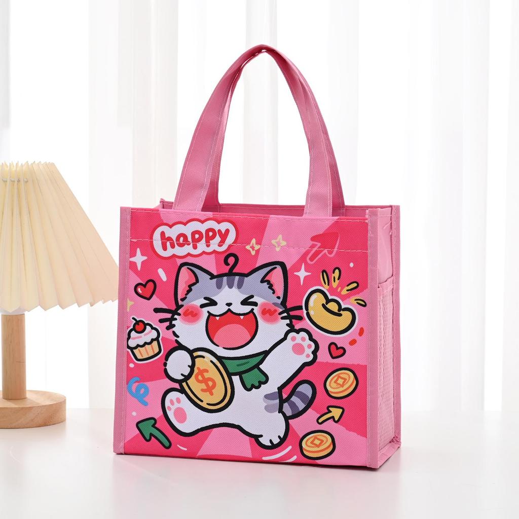 Cartoon Thickened Square Bento Lunch Bag for Kids