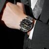 Olevs Black Business Watch with Date Metal Black Large Watch for Casual Stylish and Cool Men's Watch Quartz, Waterproof, Analog, Display, Band,