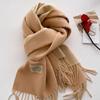 Super Soft Waxy Cashmere Scarf for Women in Winter High End  Korean Version  Versatile Camel Color  Double sided Solid Color  Warm Scarf for Mother