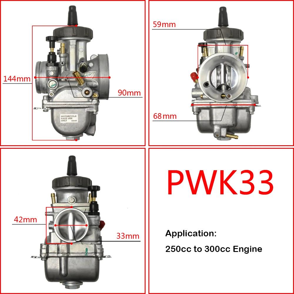 PWK 33 34 35 36 38 40 42mm Motorcycle Carburetor For Honda CR250R Racing Scooters Dirt Bike ATV With Power Jet PWK38 300-650cc PWK33