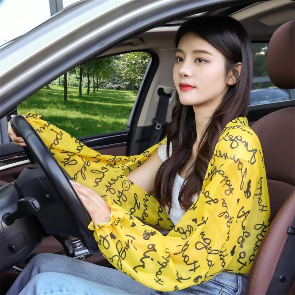 

Нарукавники с защитой от ультрафиолета, шифоновые манжеты, рукава 60-80 см, одежда для защиты от солнца для женщин 7