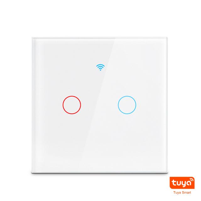Melery Lichtschalter Wifi Smart Tuya Touch Sensor Glas Panel Lampe Interrupter EU Platz Fernbedienung durch Alexa Dot Google Home