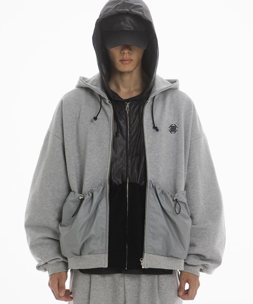 Fanshow Pocket Hooded Zipup - Melange