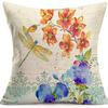 Plant and Flower Hydrangea Printed Linen Pillowcase Home Sofa Living Room Bedroom Pillowcase