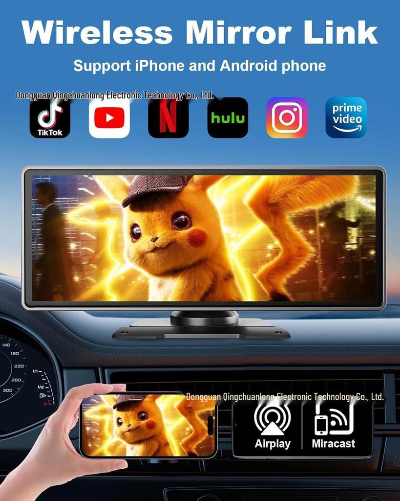 10.26" CarPlay Navigation & 4K Dual Dash Cam with Reversing Image