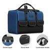 Mouth Heavy Duty Tool Bag with Reinforced Bottom Multi Compartment Storage Large Capacity Organizer for Construction Site Tools