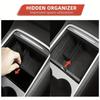 Car Central Armrest Console Box Suede Storage For Tesla Model 3 Y 2021-2023 Armrest Hidden Drawer Storage Box Accessories