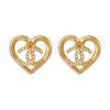 CHANEL [23 early spring new products] simple casual hollow love metal earrings for women