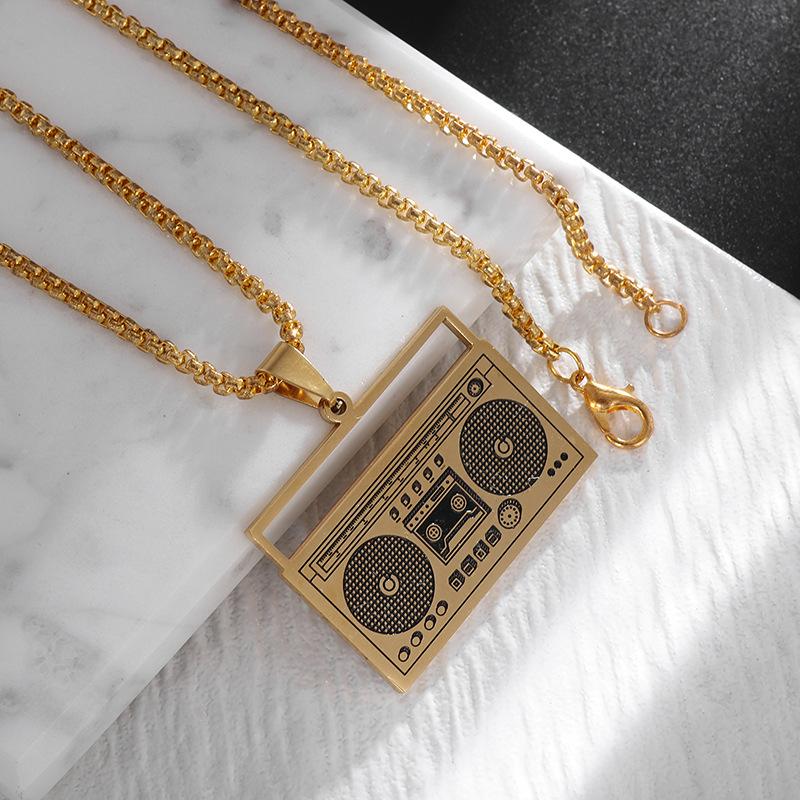 Accessories Radio Punk Retro Trendy Men's Recorder Necklace Pendant Necklace