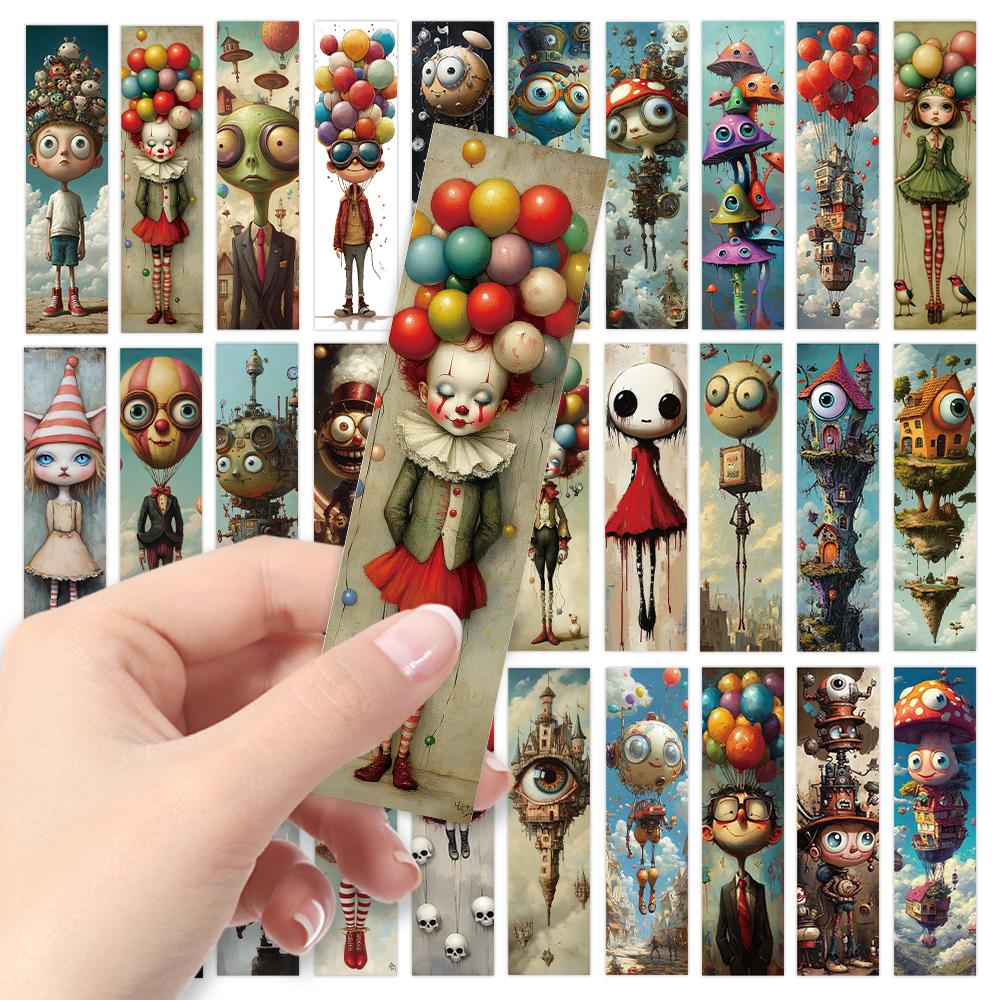 

32 шт., причудливые сюрреалистические закладки, сезон возвращения в школу, Рождество, Хэллоуин, подходят для учителей, читателей и дней рождения.