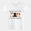 Happy Mother's Day Best Dog Mom T-Shirt, Cute Dog Lover Graphic Tee,Fur Mom Gift