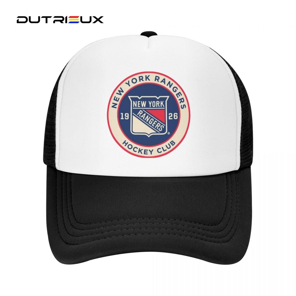 New York Hockey Fans Ranger Casual Plain Mesh Baseball Cap Adjustable Snapback Hats For Women Unisex Dad Trucker Hats