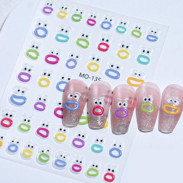 

Самостоятельные гелевые наклейки для ногтей Largemouth Monster, 3 комплекта, мес., 3 шт.