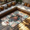 Floral Area Rug Vintage Persian Style Non Slip Washable Home Decor Living Room Bedroom Floor Mat Carpet Bohemian Chic Design