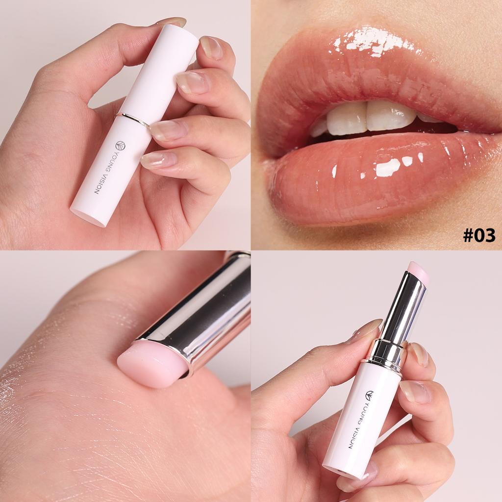 Temperature Change Lip Balm, Fruit Flavored Moisturizing Color Changing Lipstick, Clear To Pink Hydrating Lip Care Makeup