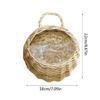 Panier à Fleurs en Osier Rotin Fait Main Suspendu au Mur Pour Jardin Plante Grimpante Pot Support de Plantes Décoration Intérieure Jardinière Murale