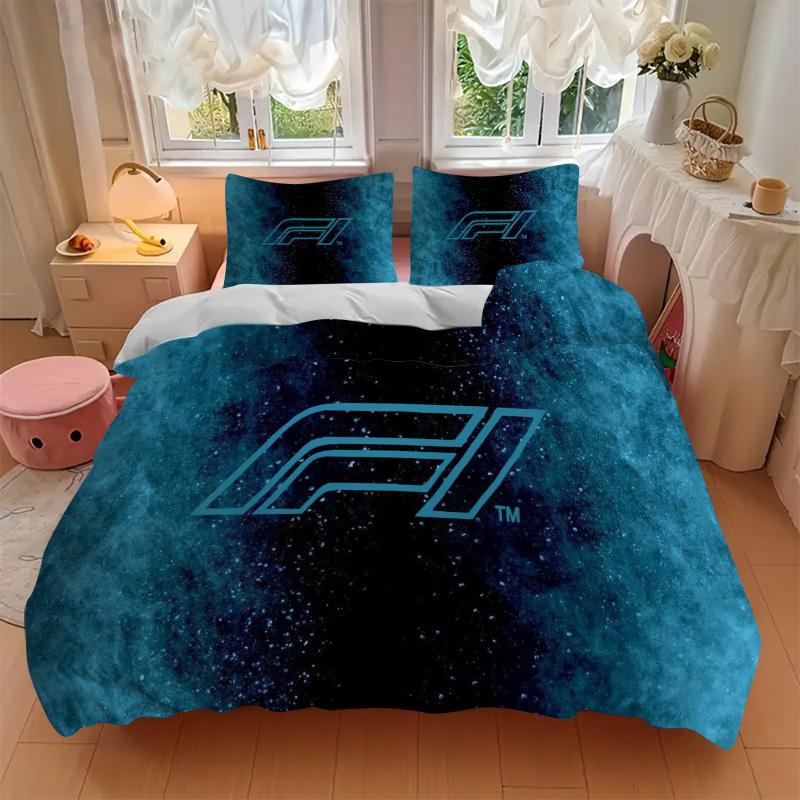 F1 Bedding 3 Piece Set HD Print Duvet Cover Pillowcases for Teens Adult Bedroom Decoration Christmas Gift