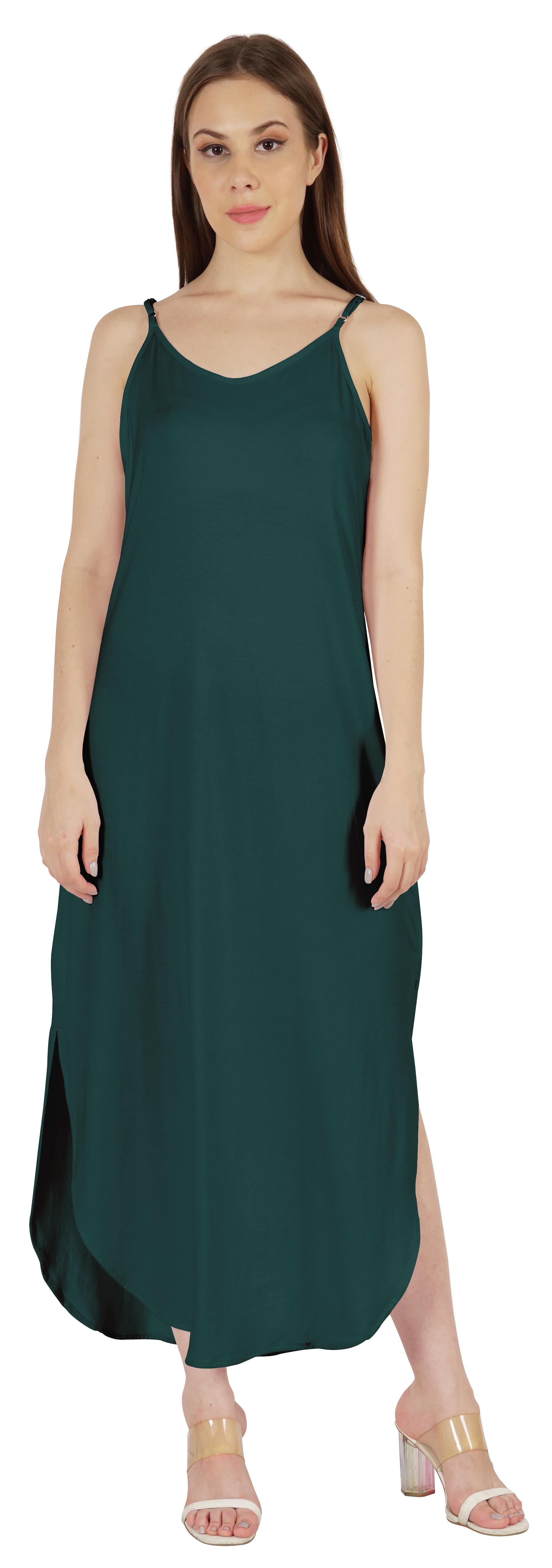 

Однотонна сексуальна літня сукня Inkmeso Повсякденний пляжний курорт Maxi на ремінці-спагетті XX-Large чирок зелений колір