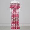Fashion Women's Casual Summer Printed Elatic Waist Pullover Loose Dress