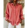 Camisas Rayadas Casuales Sueltas Para Mujer Otoño Vintage Camisas de Botones Para Mujer Blusas de Manga Larga Moda Elegante Tops Femeninos