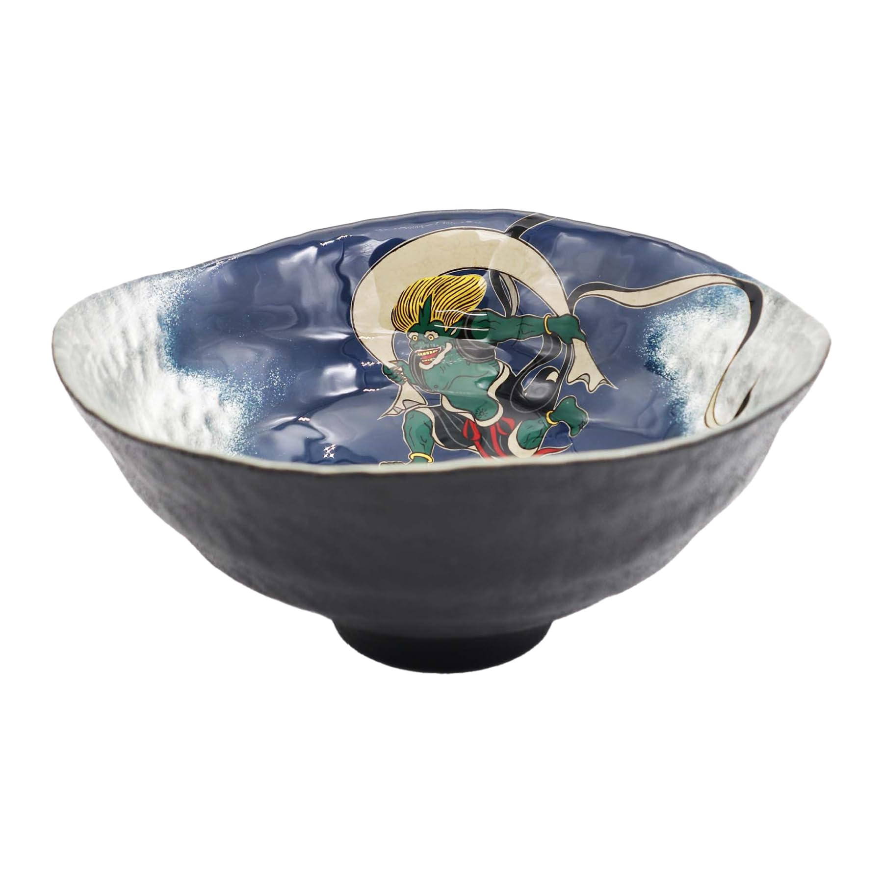 

Kasyou Studio Wind God Glass Matcha Bowl by Yoshida Glass Tea Ceremony Bowl Maki-e Hanamasa,