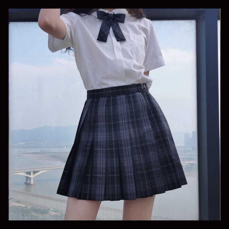 Authentic Japanese JK Uniform White Shirt - Short/Long Sleeve, Point/Round Collar, Non See-Through