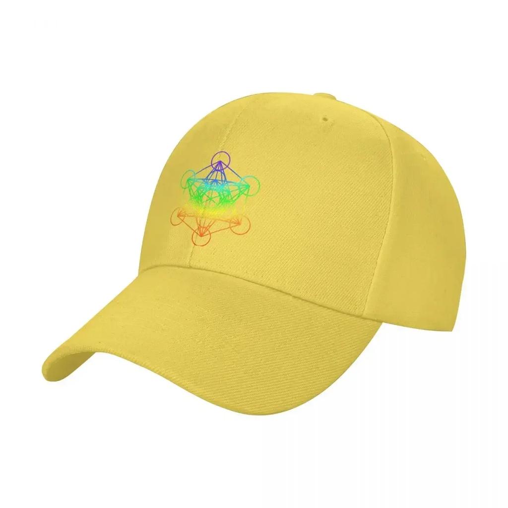 Sacred Geometry Metatron's Cube In Raibow Colors Baseball Cap Visor Beach Outing |-F-| For Women Men's
