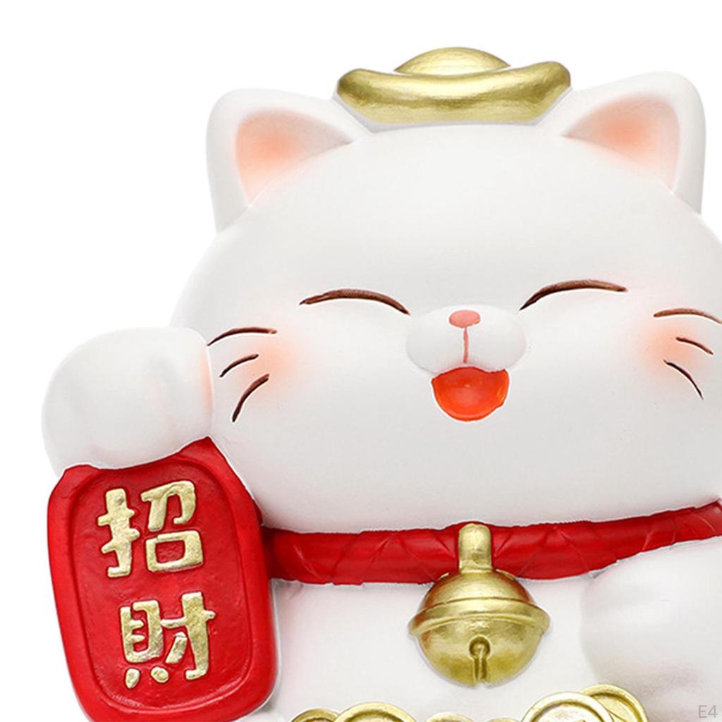 Piggy Bank Cat Statue Home Decoration Coin Container Decorative Exquisite for Adult Girls