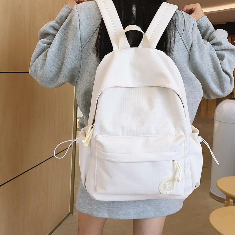 Art small fresh personality grid large capacity student schoolbag new junior high school high school travel student schoolbag female