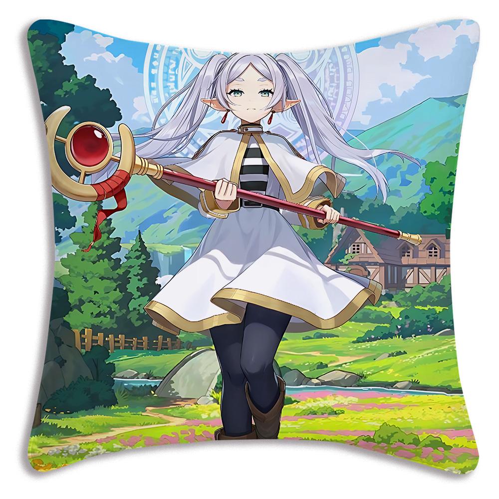 Anime C-Cowboy Bebops Pillow Covers Cartoon Sofa Decorative Home Double-sided Printing Short Plush Cute Cushion Cover