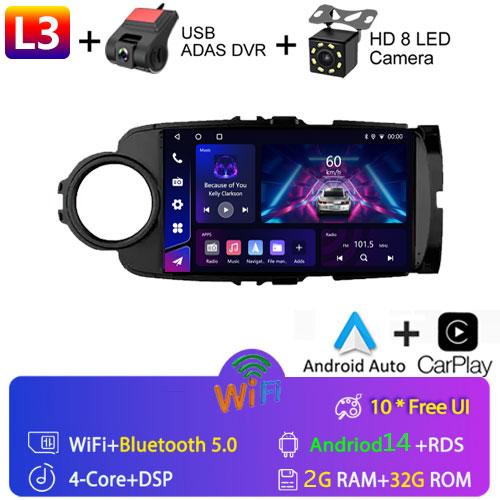 Android 13 Car Radio Multimedia Player For Toyota Yaris 2012 - 2017 RHD/LHD Android Auto Navigation GPS Autoradio Carplay WIFI