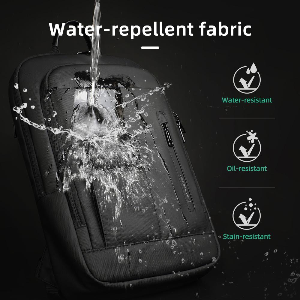 Heroic Knight Slim 15.6" Laptop Backpack with USB Charging Port Lightweight Water-Resistant Work Bag Anti-Theft Business Rucksack