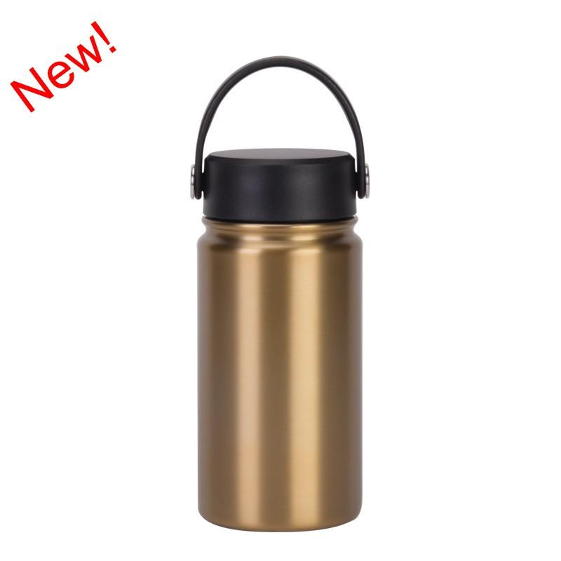 350ml Stainless Steel Vacuum Insulated Sports Water Bottle With Carry Loop 316 Inner Liner Leakproof Flip Cap