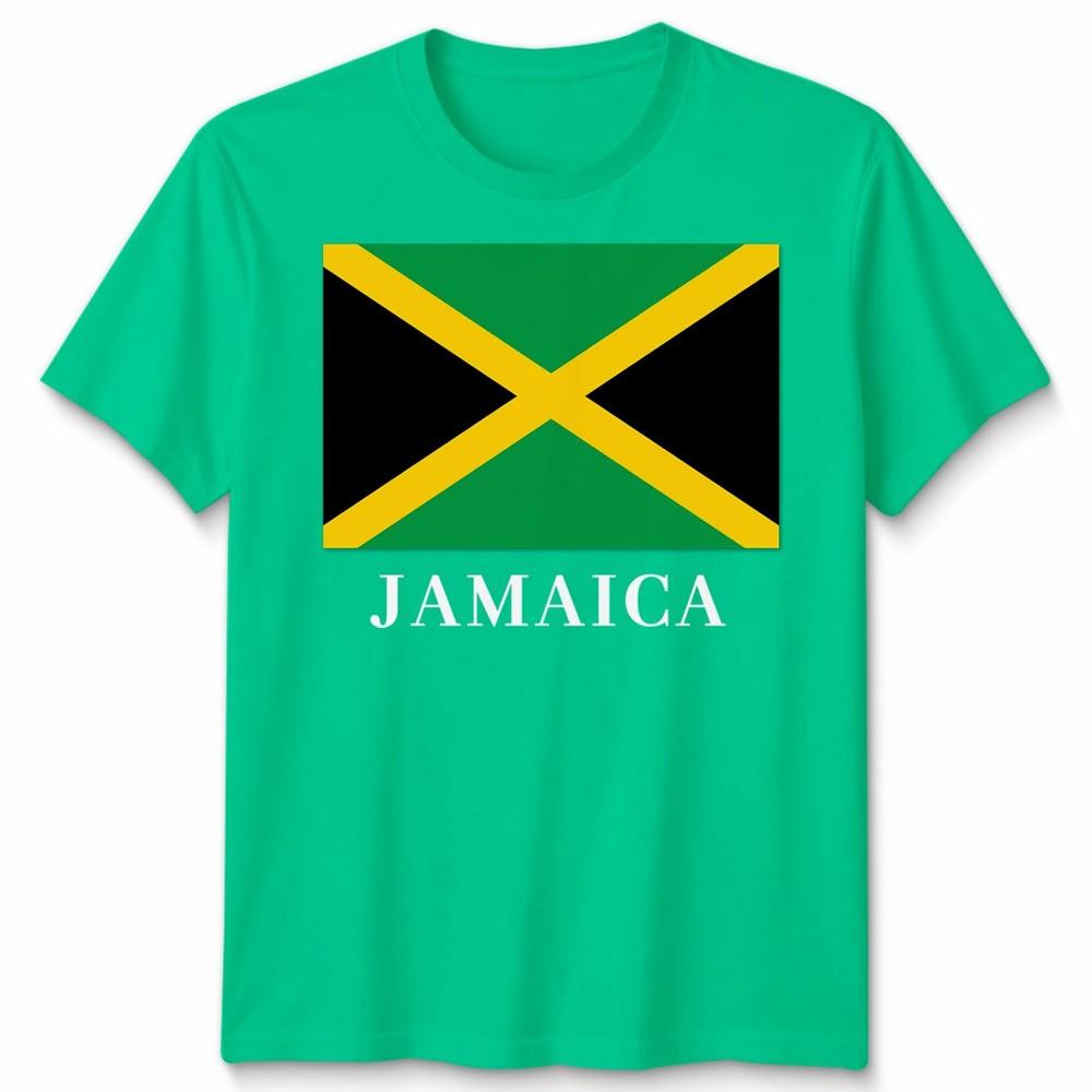 Jamaica Unisex T Shirt Retro Vintage Watercolors Sport Jamaican Flag Tee S
