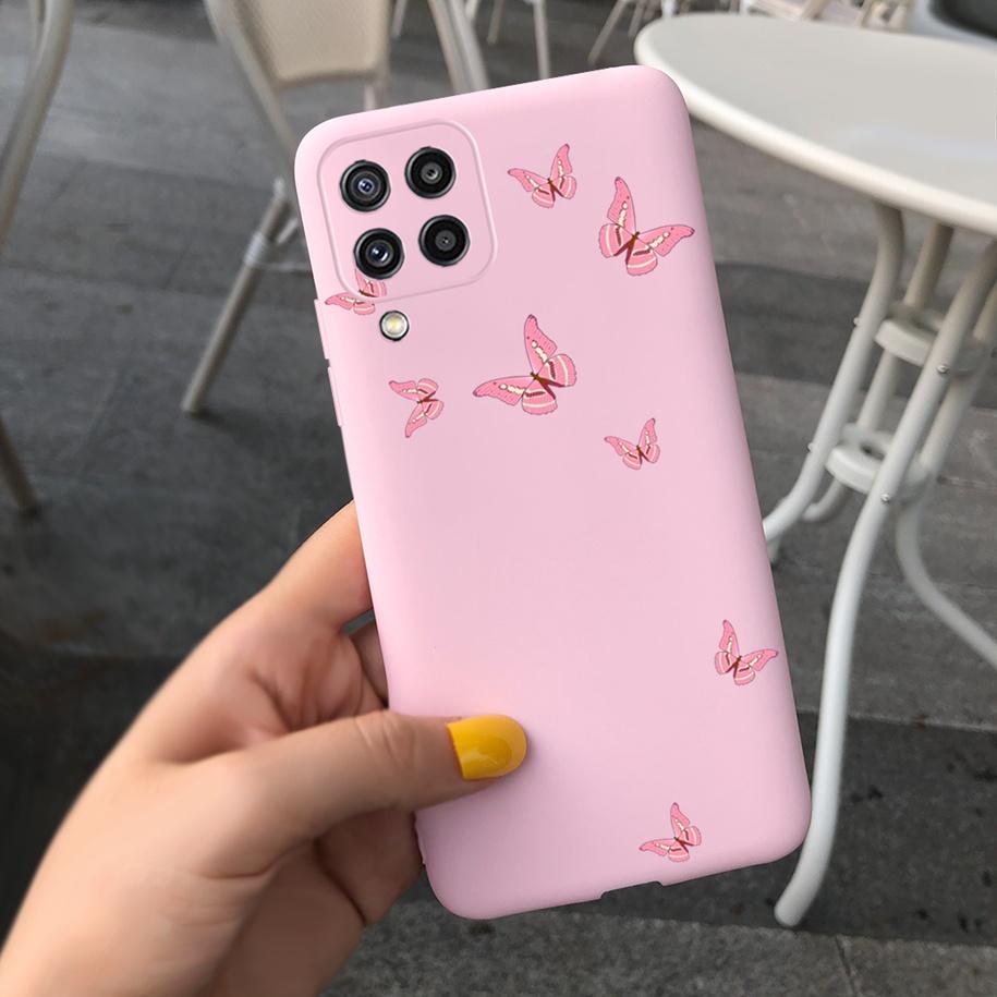 For Samsung M32 Case Silicon Back Cover Flower Phone Case For Samsung Galaxy M32 M12 M42 M52 A12 A22 A32 A42 A52 A72 5G Soft Bag