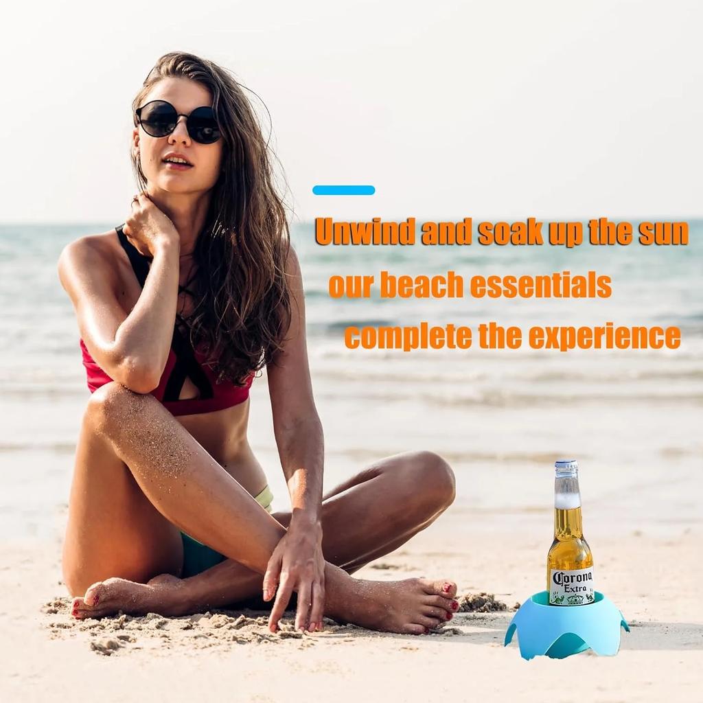 Plaj Tatili Temel Aksesuarları Plaj İçecek Bardak Tutucu Kum Bardak Altlıkları Aile Arkadaşlar İçin Plaj Kum Bardak Tutucuları