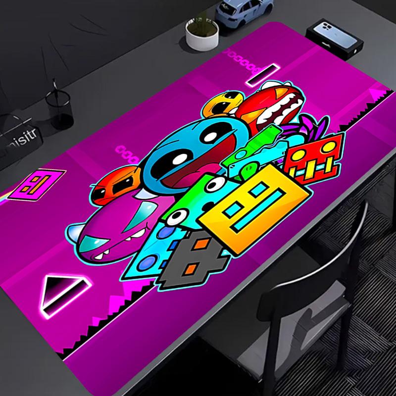 Geometry Dash5 Mouse Pad - Non-Slip Rubber Base, Smooth Surface for Work,Gaming,Office,And Home Use, Desk Mouse Pad