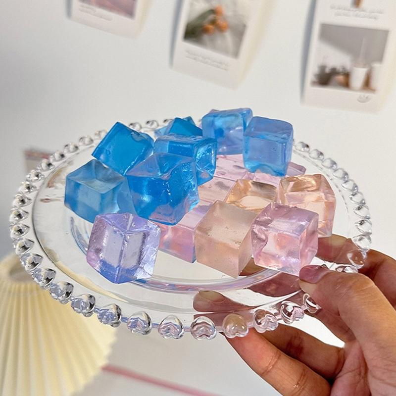 20 Stück Unzerbrechliches Entlüftungsspielzeug Wiederprallendes Süße Maltose Eiswürfel zum Quetschen Süßer Tofu Fotografie