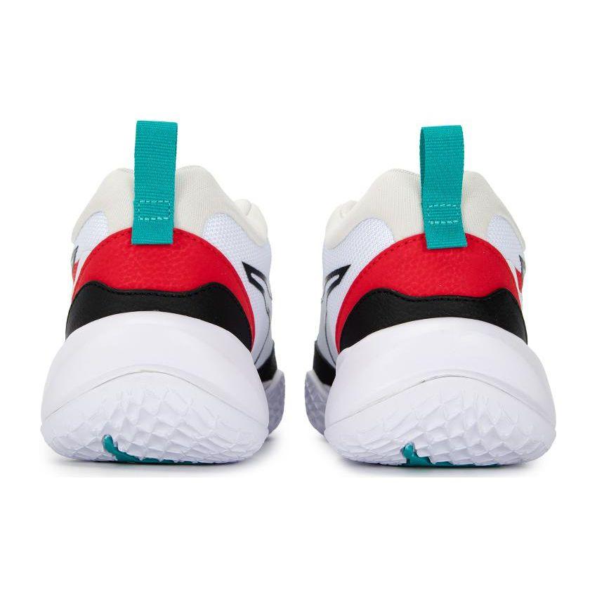 Puma Playmaker Mesh Synthetic Leather Comfortable Versatile Mid-Top Lifestyle Casual Shoes Unisex Casual Shoes White Red 385841-05