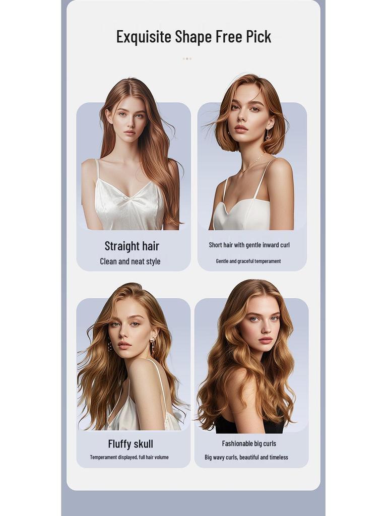 Cross-Border Multi-Functional Hair Styler: Curling Iron, Curler, Dryer Brush for Big Waves and Bangs