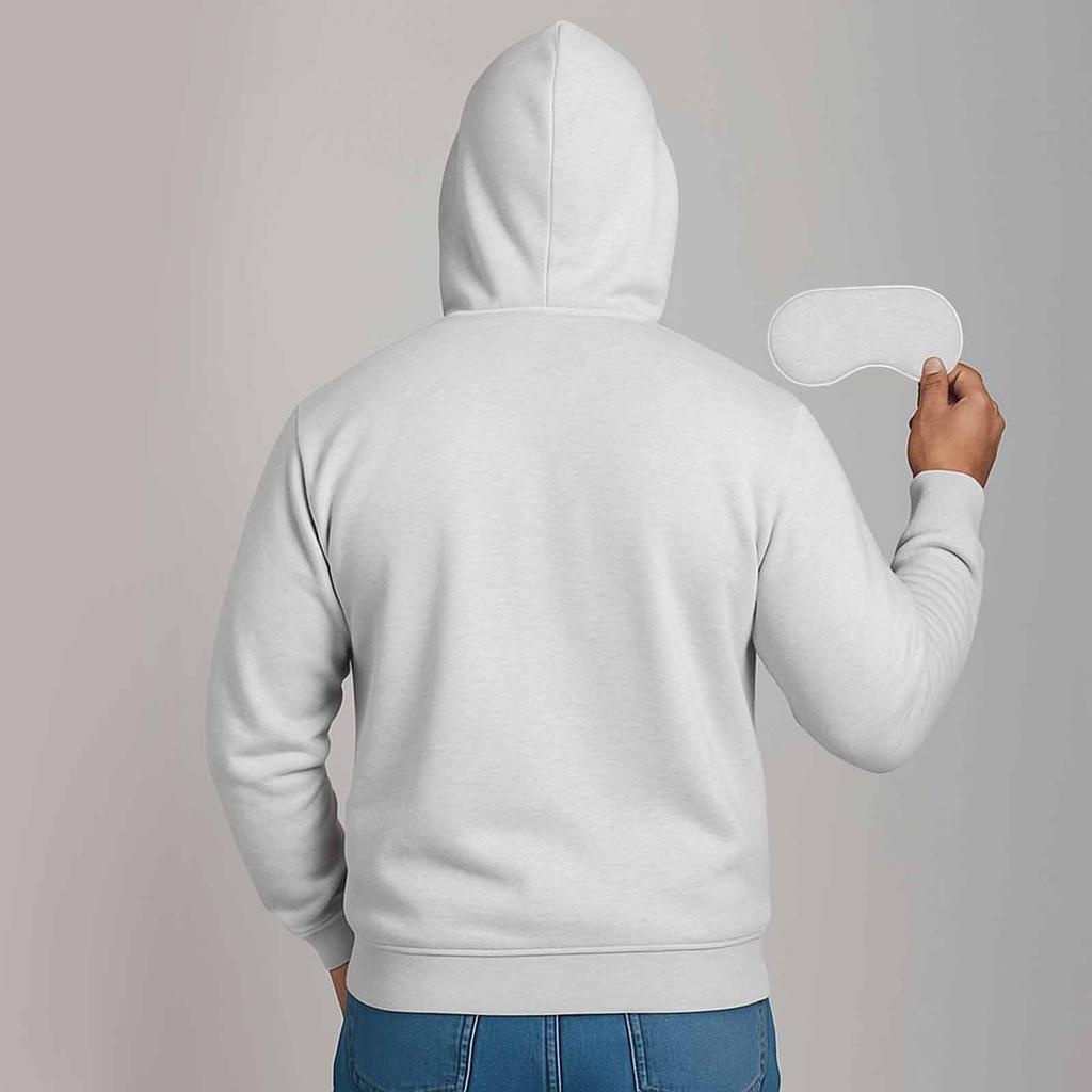 Unisex Hooded Casual Long Sleeved Solid Color Zipper Loose Sweatshirt Jacket