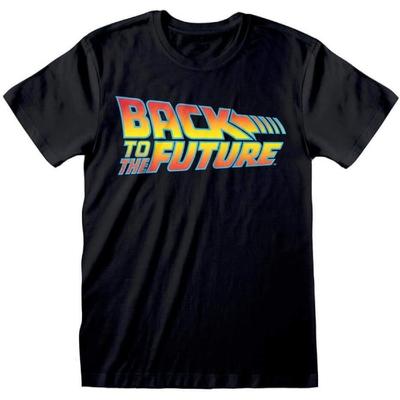Retro Styler Men's Back To The Future Vintage Logo Black T-Shirt_ Medium