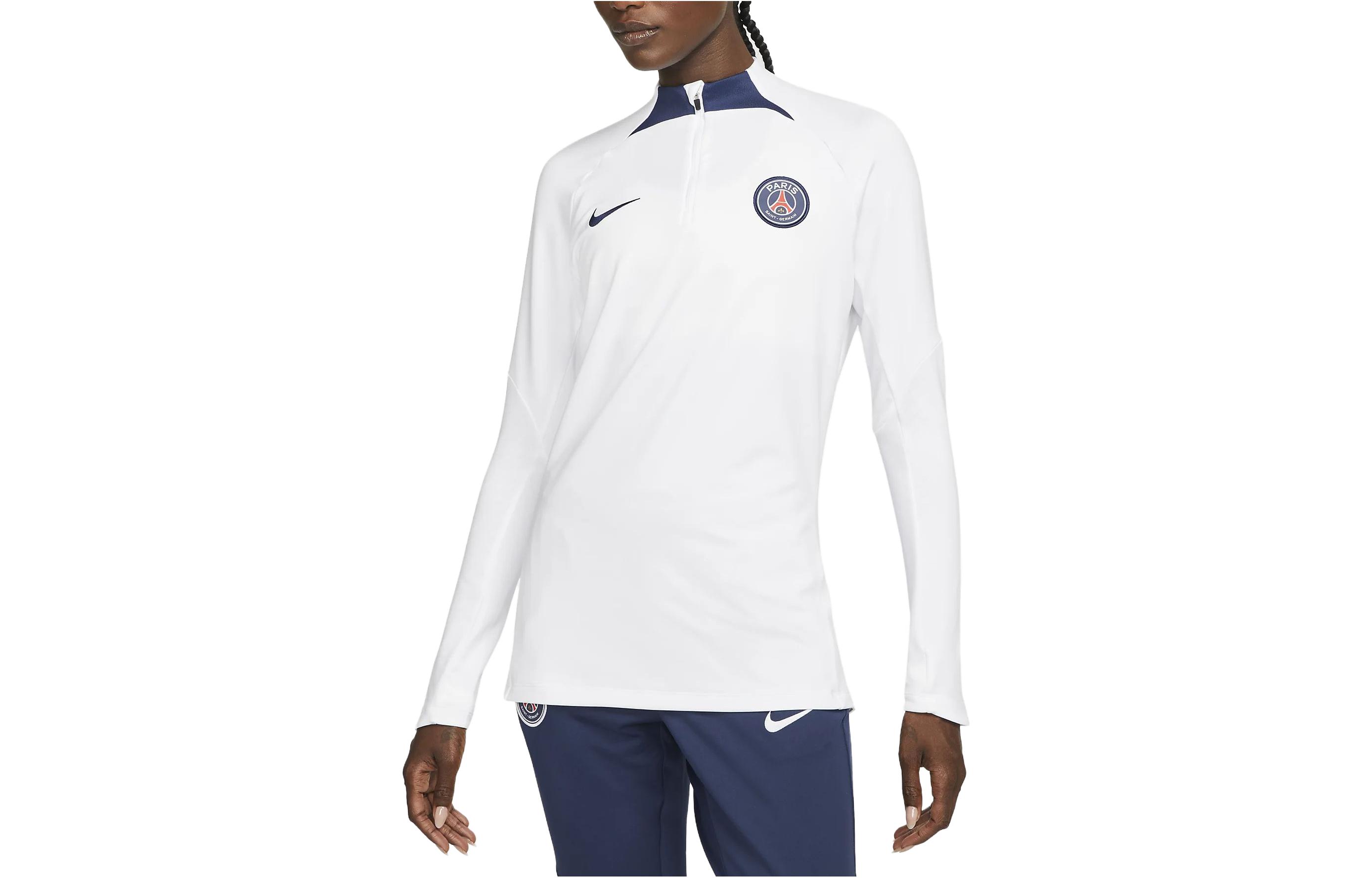 

Nike T Shirts Women s White Stand Collar Moderate Straight Fit DM2702-101 XL